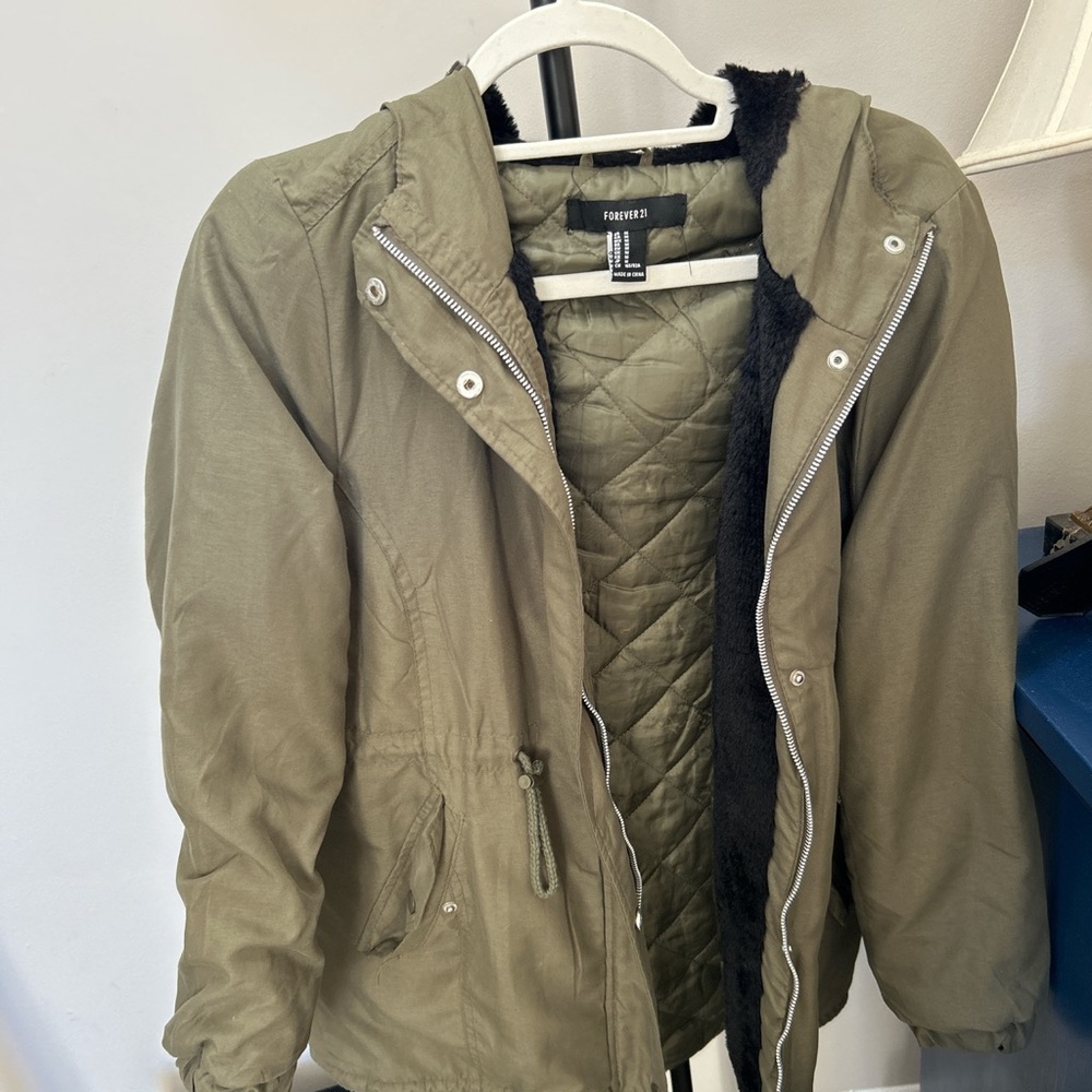 Green hoodie jacket